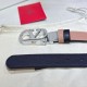 Premio Replica Cintura reversibile con logo VLogo Valentino Garavani 30mm Albicocca/Nero Imitazioni Outlet Online