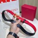 Premio Replica Cintura reversibile con logo VLogo Valentino Garavani 30mm Rosso/Nero Imitazioni Outlet Online