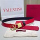Premio Replica Cintura reversibile con logo VLogo Valentino Garavani 30mm Rosso/Nero Imitazioni Outlet Online