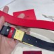 Premio Replica Cintura reversibile con logo VLogo Valentino Garavani 30mm Rosso/Nero Imitazioni Outlet Online