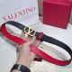 Premio Replica Cintura reversibile con logo VLogo Valentino Garavani 30mm Rosso/Nero Imitazioni Outlet Online