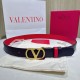 Premio Replica Cintura reversibile con logo VLogo Valentino Garavani 30mm Rosso/Nero Imitazioni Outlet Online