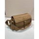 Premio Replica Borsa a spalla grande Prada Explore con patta in nappa 1BD391 Marrone Imitazioni Outlet Online
