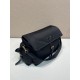 Premio Replica Borsa a spalla grande Prada Explore con patta in nappa 1BD391 Nero Imitazioni Outlet Online