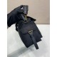 Premio Replica Borsa a spalla grande Prada Explore con patta in nappa 1BD391 Nero Imitazioni Outlet Online