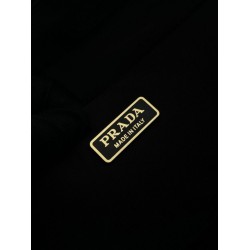 Premio Replica Borsa a spalla grande Prada Explore con patta in nappa 1BD391 Nero Imitazioni Outlet Online