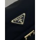 Premio Replica Borsa a spalla Prada Explore Re-Nylon media con patta 1BD394 nero Imitazioni Outlet Online