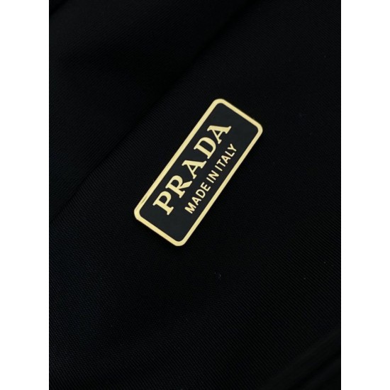 Premio Replica Borsa a spalla Prada Explore Re-Nylon media con patta 1BD394 nero Imitazioni Outlet Online