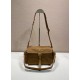 Premio Replica Borsa a spalla Prada Explore Re-Nylon media con patta 1BD394 Marrone Imitazioni Outlet Online