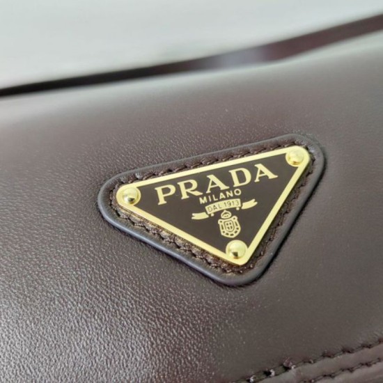 Premio Replica Borsa a spalla media Prada Explore con patta 1BD394 Borgogna Imitazioni Outlet Online