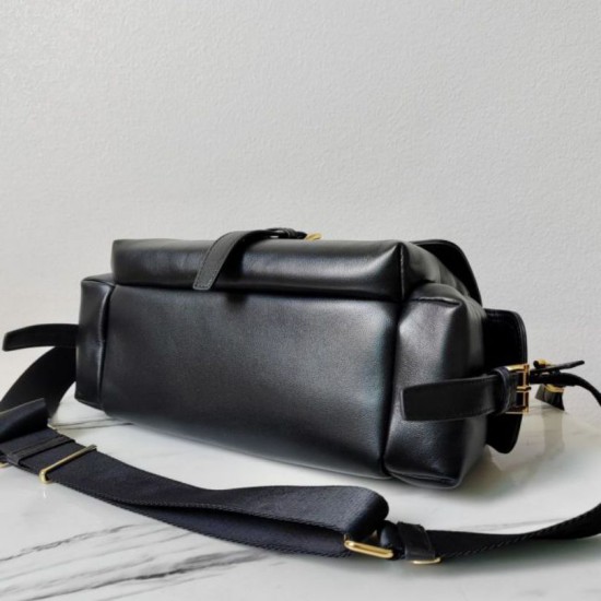 Premio Replica Borsa a spalla media Prada Explore con patta 1BD394 Nero Imitazioni Outlet Online