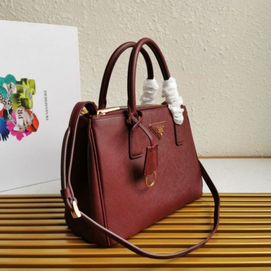 Premio Replica Borsa a mano Prada Galleria Saffiano piccola/media/grande Borgogna Imitazioni Outlet Online