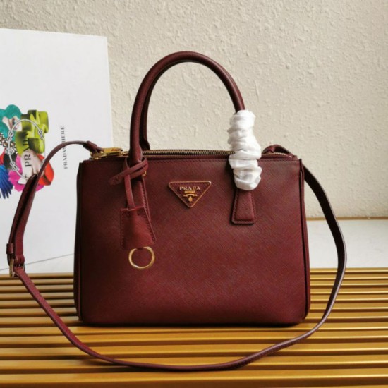 Premio Replica Borsa a mano Prada Galleria Saffiano piccola/media/grande Borgogna Imitazioni Outlet Online