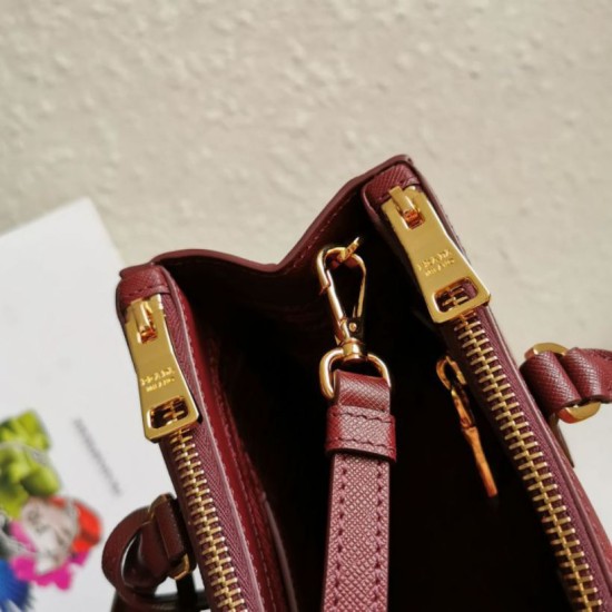 Premio Replica Borsa a mano Prada Galleria Saffiano piccola/media/grande Borgogna Imitazioni Outlet Online