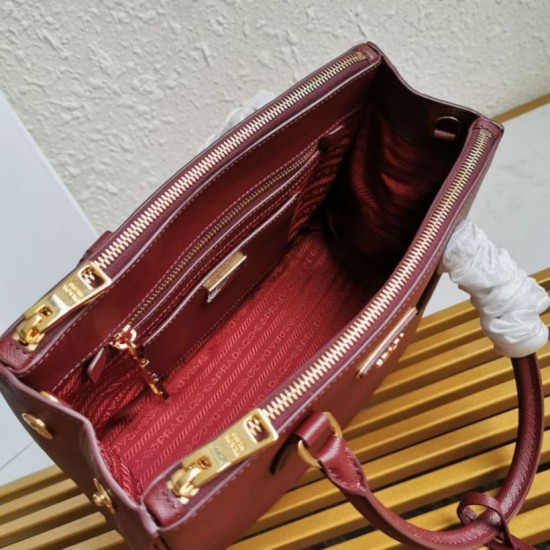 Premio Replica Borsa a mano Prada Galleria Saffiano piccola/media/grande Borgogna Imitazioni Outlet Online