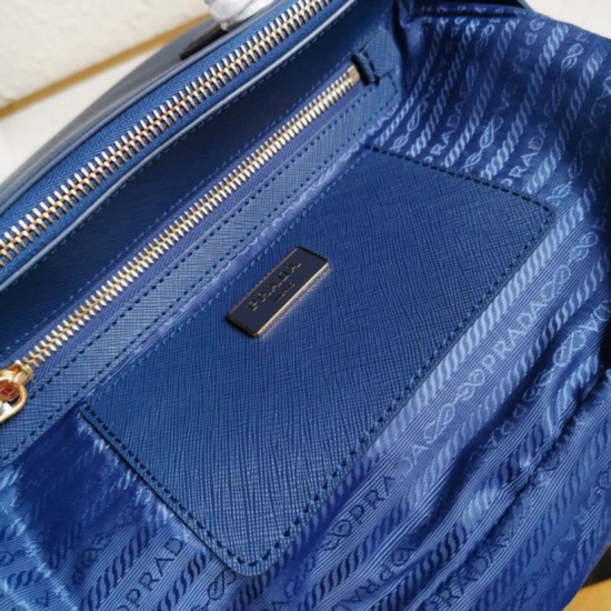 Premio Replica Borsa a mano Prada Galleria Saffiano piccola/media/grande Blu Imitazioni Outlet Online