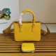 Premio Replica Borsa a mano Prada Galleria Saffiano piccola/media/grande Giallo Imitazioni Outlet Online