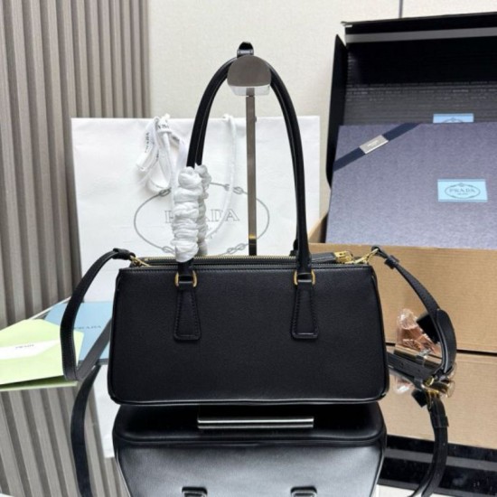 Premio Replica Borsa tote media Prada Galleria Saffiano 1BA457 nero Imitazioni Outlet Online