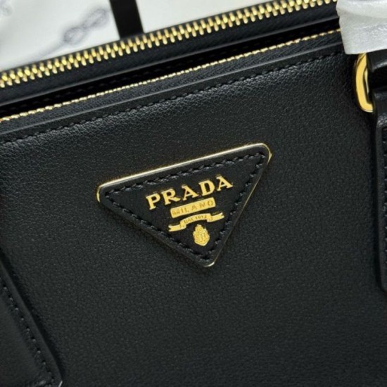 Premio Replica Borsa tote media Prada Galleria Saffiano 1BA457 nero Imitazioni Outlet Online