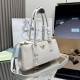 Premio Replica Borsa tote media Prada Galleria Saffiano 1BA457 Bianco Imitazioni Outlet Online