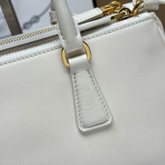 Premio Replica Borsa tote media Prada Galleria Saffiano 1BA457 Bianco Imitazioni Outlet Online