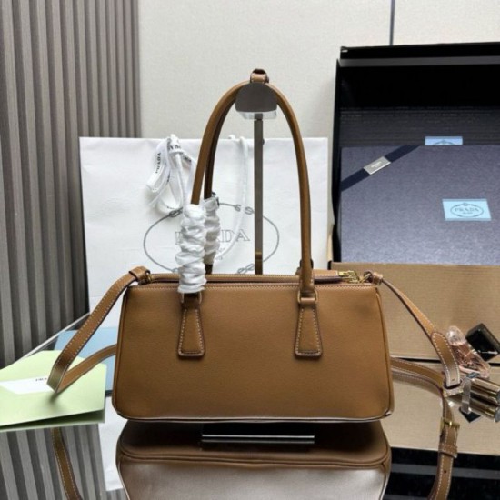 Premio Replica Borsa tote media Prada Galleria Saffiano 1BA457 Marrone Imitazioni Outlet Online