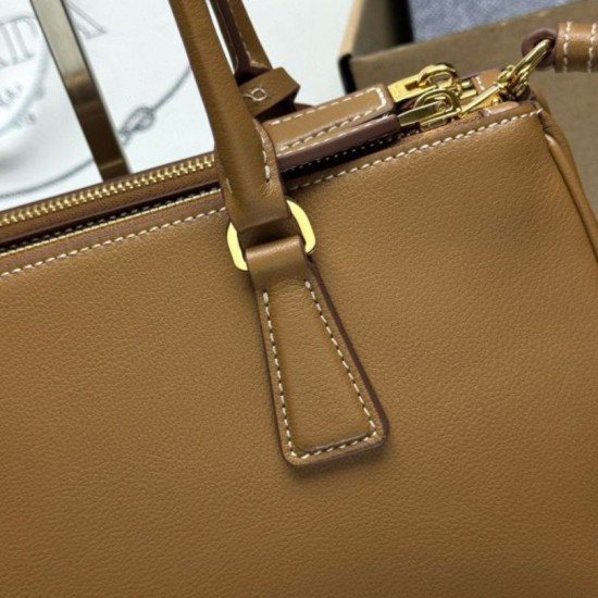 Premio Replica Borsa tote media Prada Galleria Saffiano 1BA457 Marrone Imitazioni Outlet Online