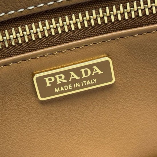 Premio Replica Borsa tote media Prada Galleria Saffiano 1BA457 Marrone Imitazioni Outlet Online