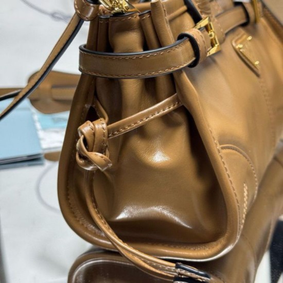 Premio Replica Borsa a mano Prada Bonnie mini 1BA486 Marrone Imitazioni Outlet Online