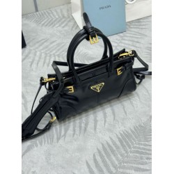 Premio Replica Borsa a mano Prada Bonnie mini 1BA486 Nero Imitazioni Outlet Online