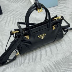 Premio Replica Borsa a mano Prada Bonnie mini 1BA486 Nero Imitazioni Outlet Online