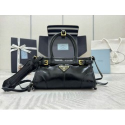 Premio Replica Borsa a mano Prada Bonnie mini 1BA486 Nero Imitazioni Outlet Online