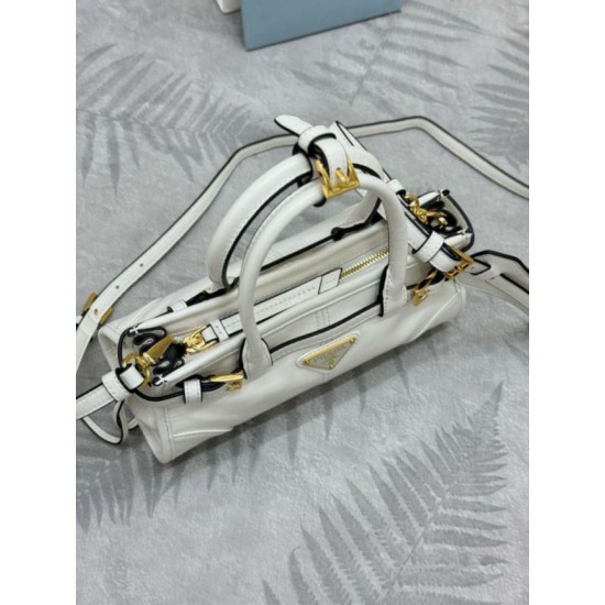Premio Replica Borsa a mano Prada Bonnie mini 1BA486 Bianco Imitazioni Outlet Online