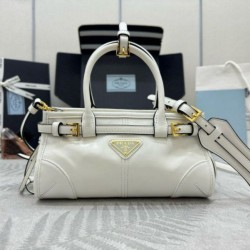 Premio Replica Borsa a mano Prada Bonnie mini 1BA486 Bianco Imitazioni Outlet Online