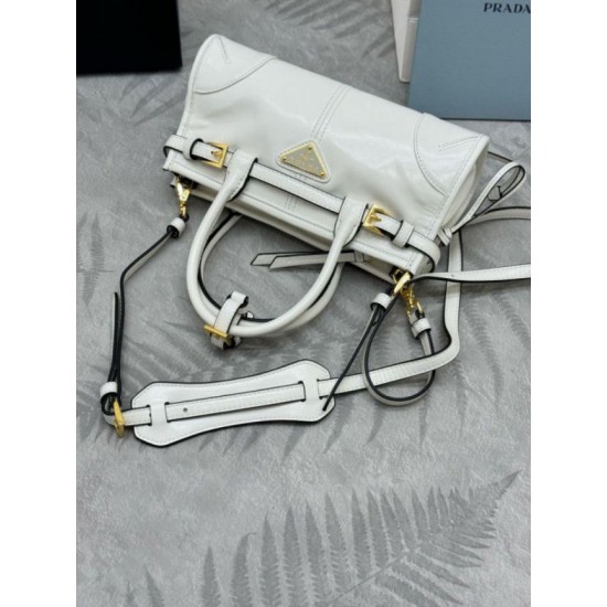 Premio Replica Borsa a mano Prada Bonnie mini 1BA486 Bianco Imitazioni Outlet Online