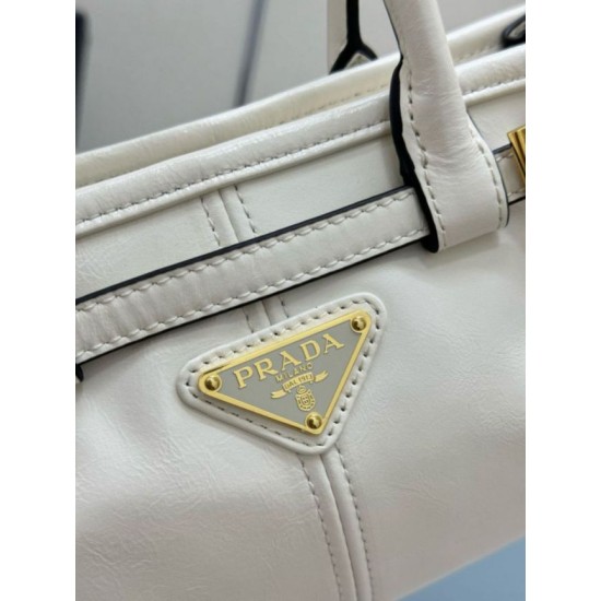 Premio Replica Borsa a mano Prada Bonnie mini 1BA486 Bianco Imitazioni Outlet Online