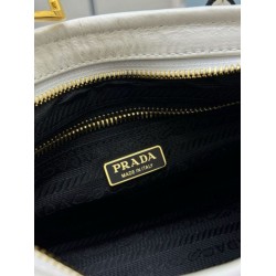Premio Replica Borsa a mano Prada Bonnie mini 1BA486 Bianco Imitazioni Outlet Online