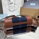 Premio Replica Borsa a mano Prada Bonnie mini 1BA486 Blu/Marrone Imitazioni Outlet Online