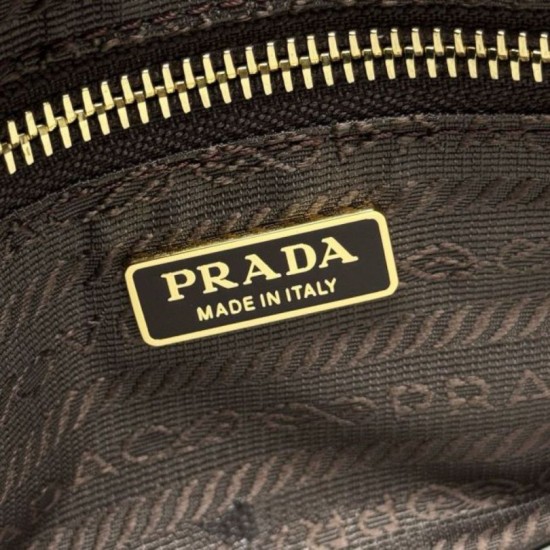 Premio Replica Borsa a mano Prada Bonnie mini 1BA486 Blu/Marrone Imitazioni Outlet Online