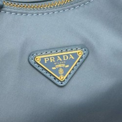 Premio Replica Borsa hobo mini Prada Re-Edition 2005 Re-Nylon Saffiano 1N204M Blu Imitazioni Outlet Online
