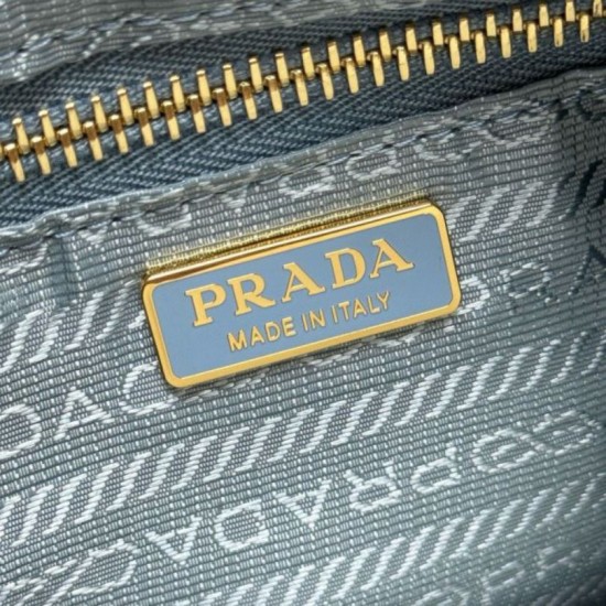 Premio Replica Borsa hobo mini Prada Re-Edition 2005 Re-Nylon Saffiano 1N204M Blu Imitazioni Outlet Online