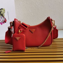 Premio Replica Borsa a mano/borsa hobo Saffiano Prada Re-Edition 2005 Rosso Imitazioni Outlet Online
