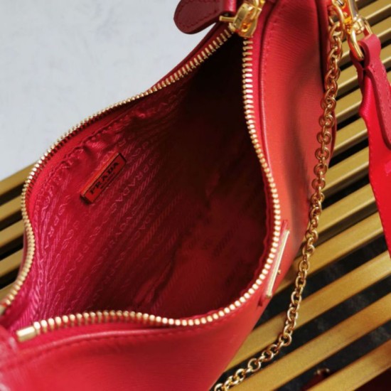 Premio Replica Borsa a mano/borsa hobo Saffiano Prada Re-Edition 2005 Rosso Imitazioni Outlet Online