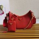 Premio Replica Borsa a mano/borsa hobo Saffiano Prada Re-Edition 2005 Rosso Imitazioni Outlet Online