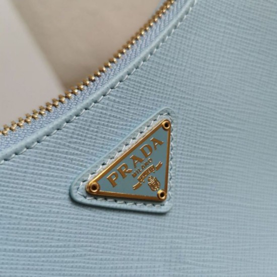 Premio Replica Borsa a mano/borsa hobo Saffiano Prada Re-Edition 2005 Blu Imitazioni Outlet Online