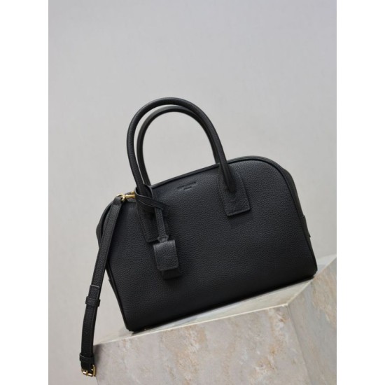 Replica Borsa a mano piccola Sac De Jour Boston YSL Saint Laurent nera grana Imitazioni Outlet Online Italia