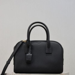 Replica Borsa a mano piccola Sac De Jour Boston YSL Saint Laurent nera grana Imitazioni Outlet Online Italia