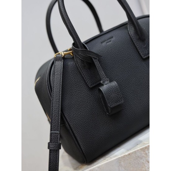 Replica Borsa a mano piccola Sac De Jour Boston YSL Saint Laurent nera grana Imitazioni Outlet Online Italia