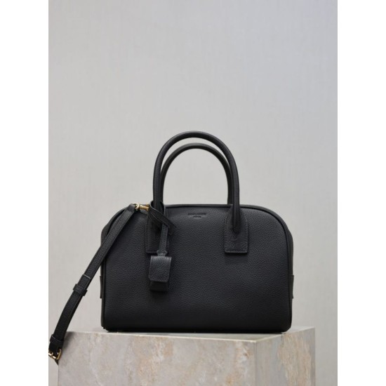 Replica Borsa a mano piccola Sac De Jour Boston YSL Saint Laurent nera grana Imitazioni Outlet Online Italia