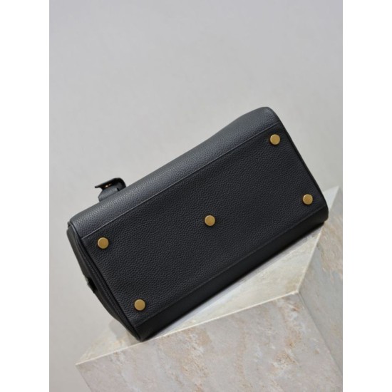 Replica Borsa a mano piccola Sac De Jour Boston YSL Saint Laurent nera grana Imitazioni Outlet Online Italia